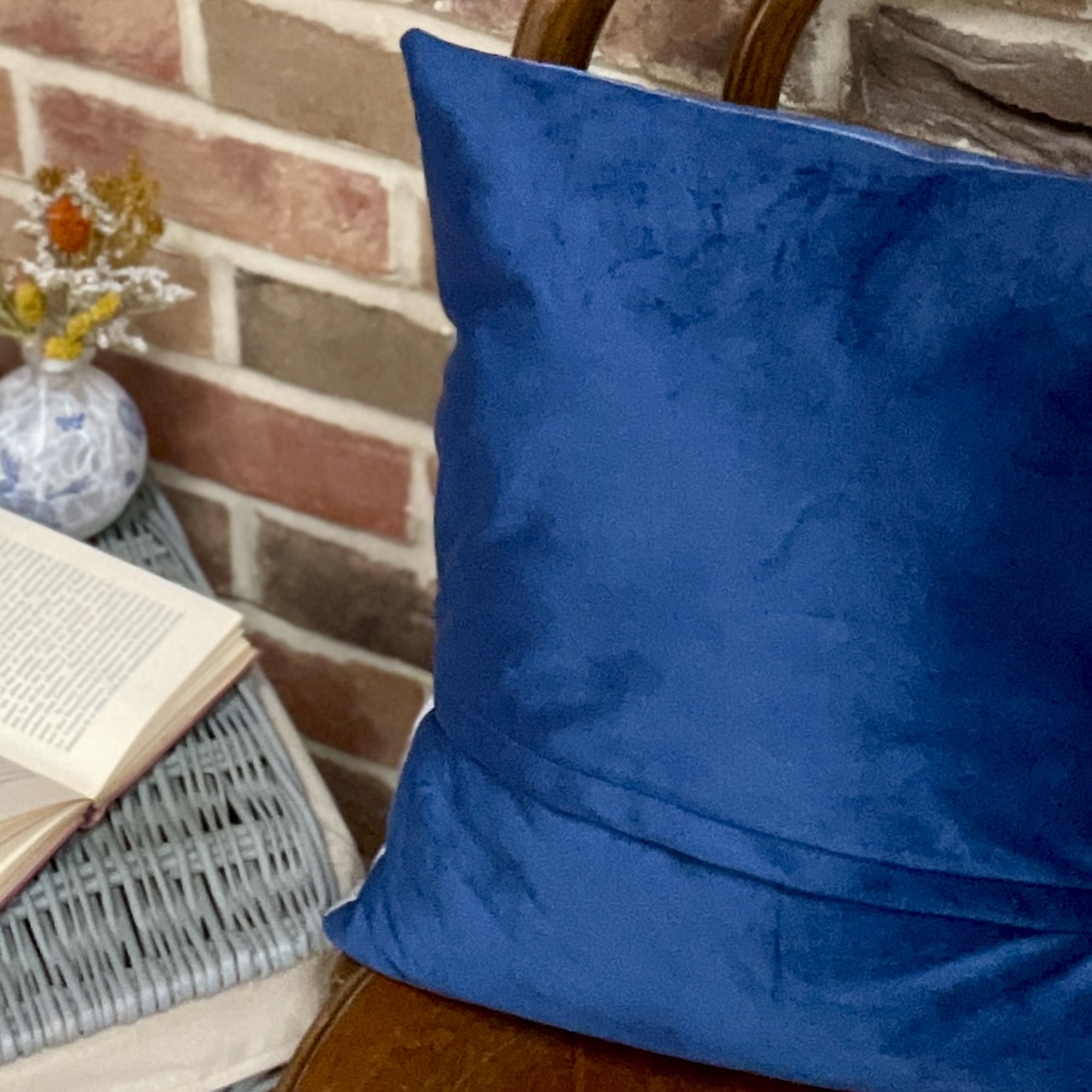 HANDMADE 17x17 Blue "Sea of Clouds" Sky Cotton Cushion Cover