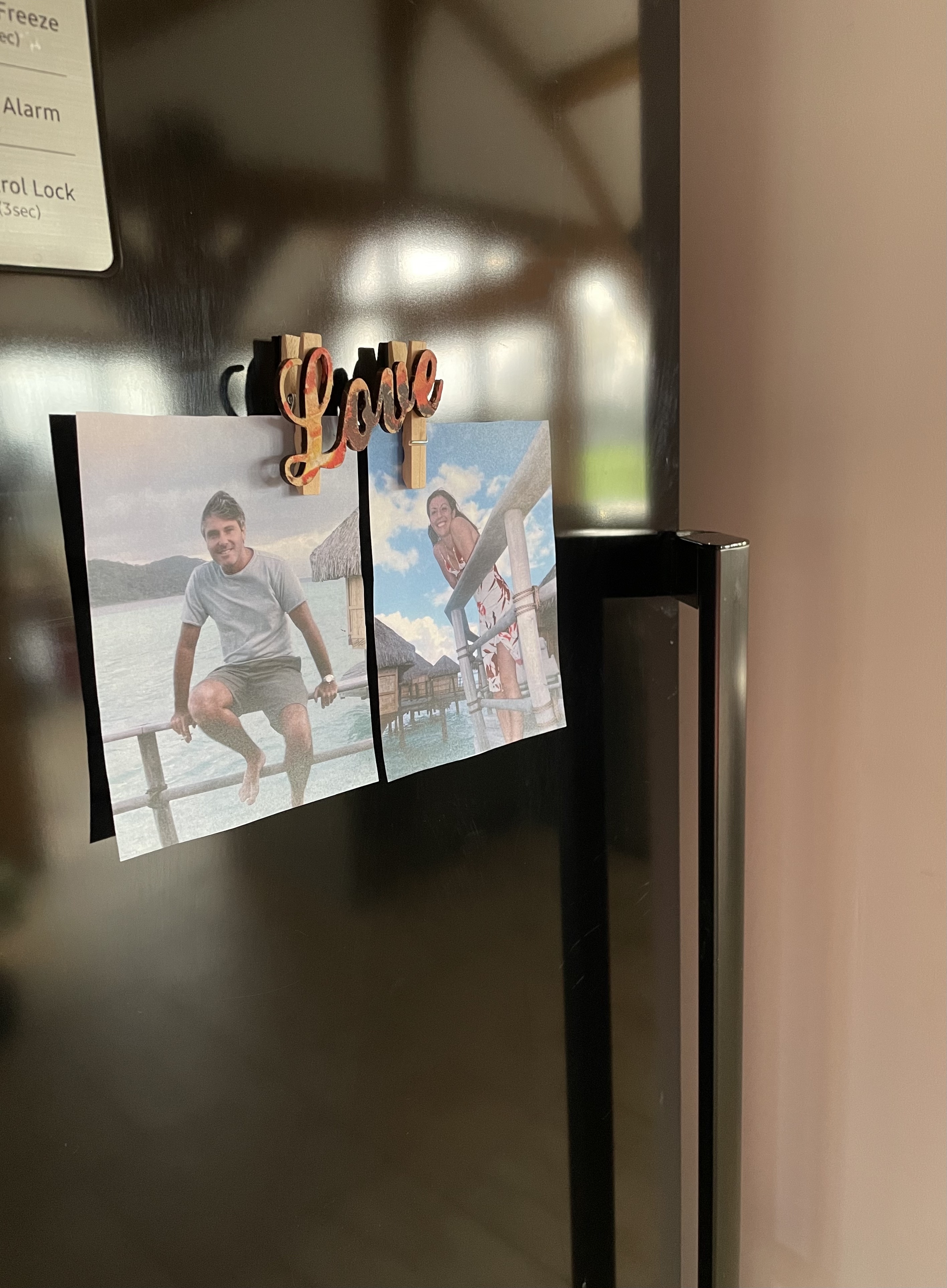 Magnetic Wooden Pegs with Photographic Decoupage Detail