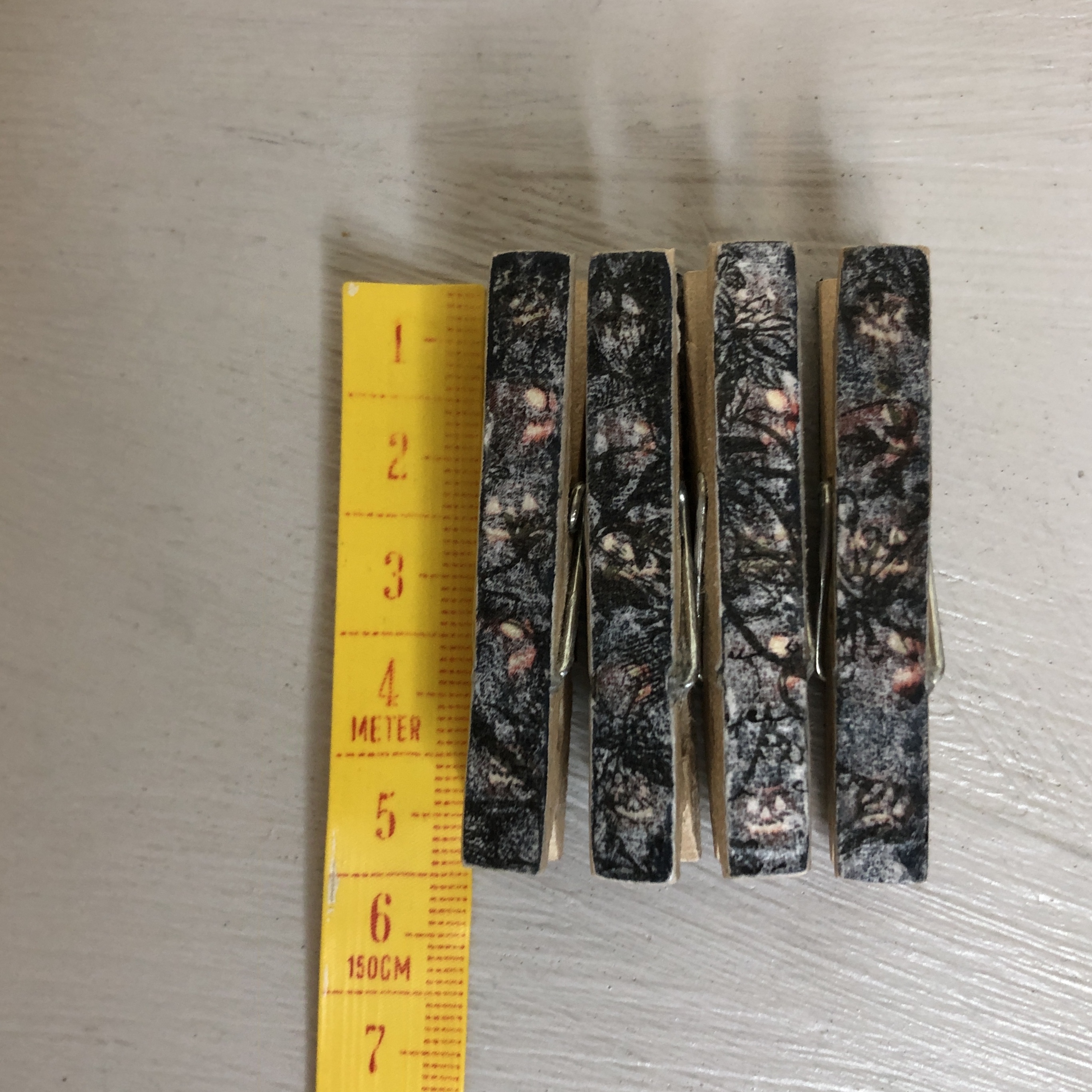 Magnetic Wooden Pegs with Photographic Decoupage Detail