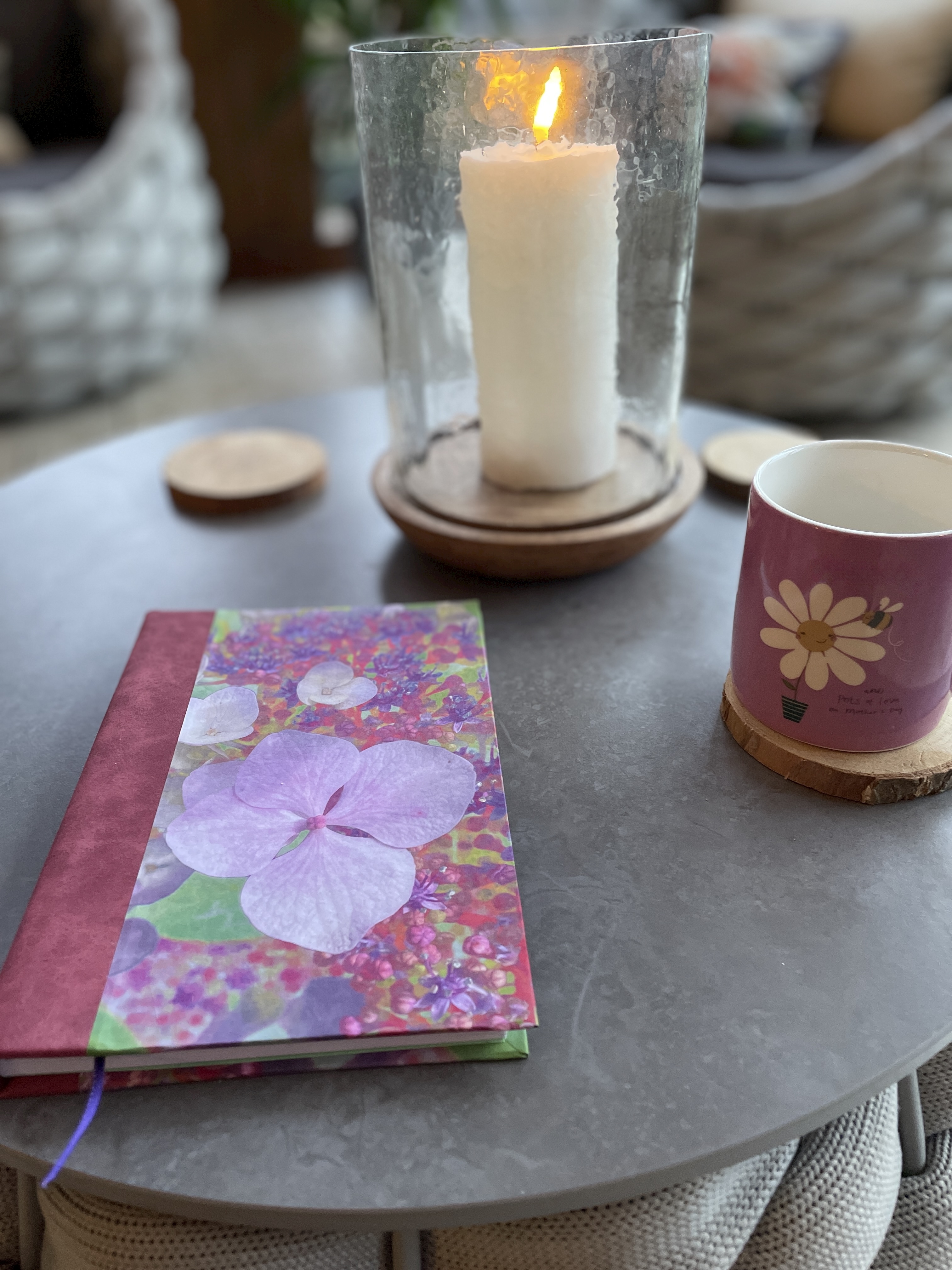 OOAK Handbound Hardback Notebook with Faux Leather Book Cloth Spine