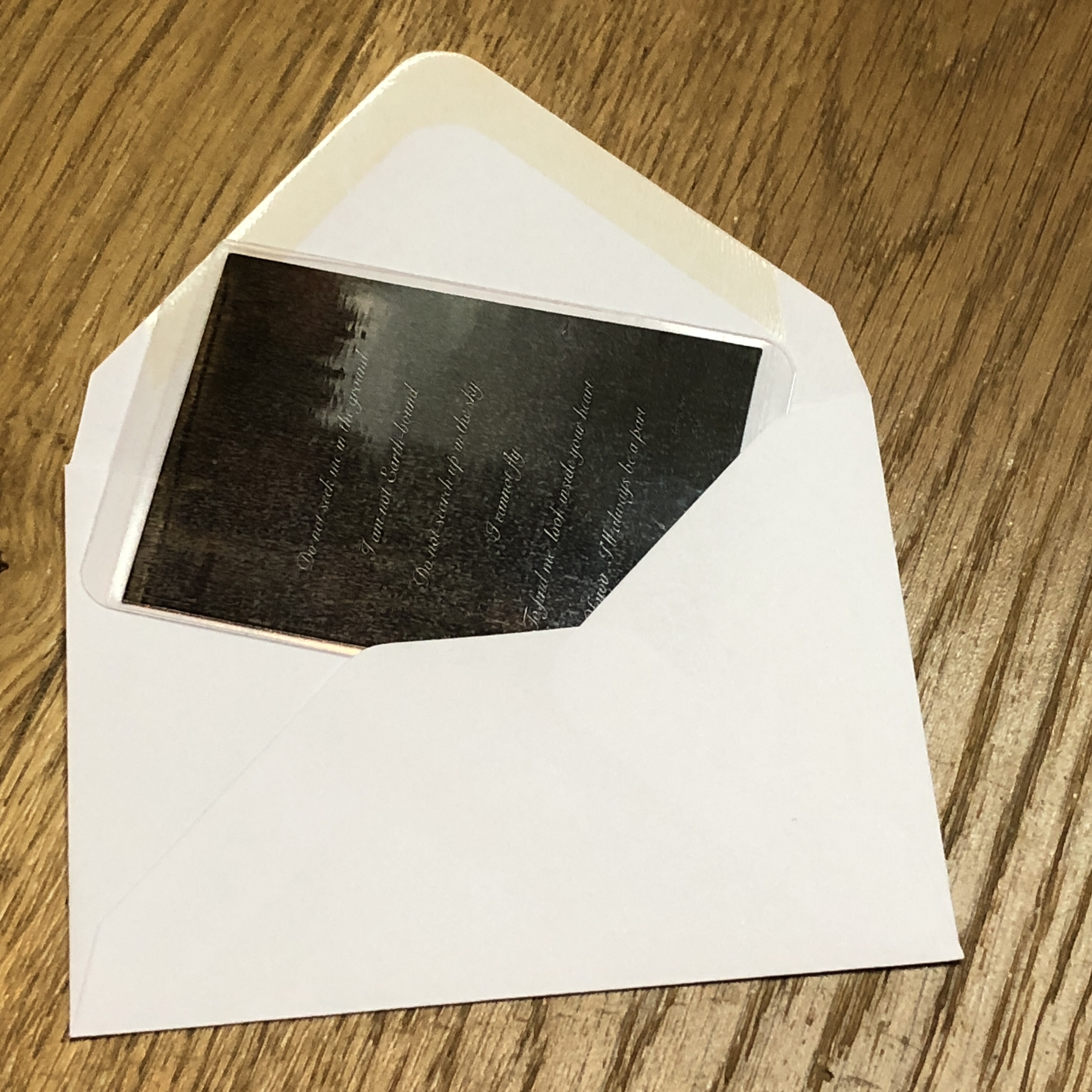 Laminated Bereavement Poem Wallet Cards with Magnetic Backs