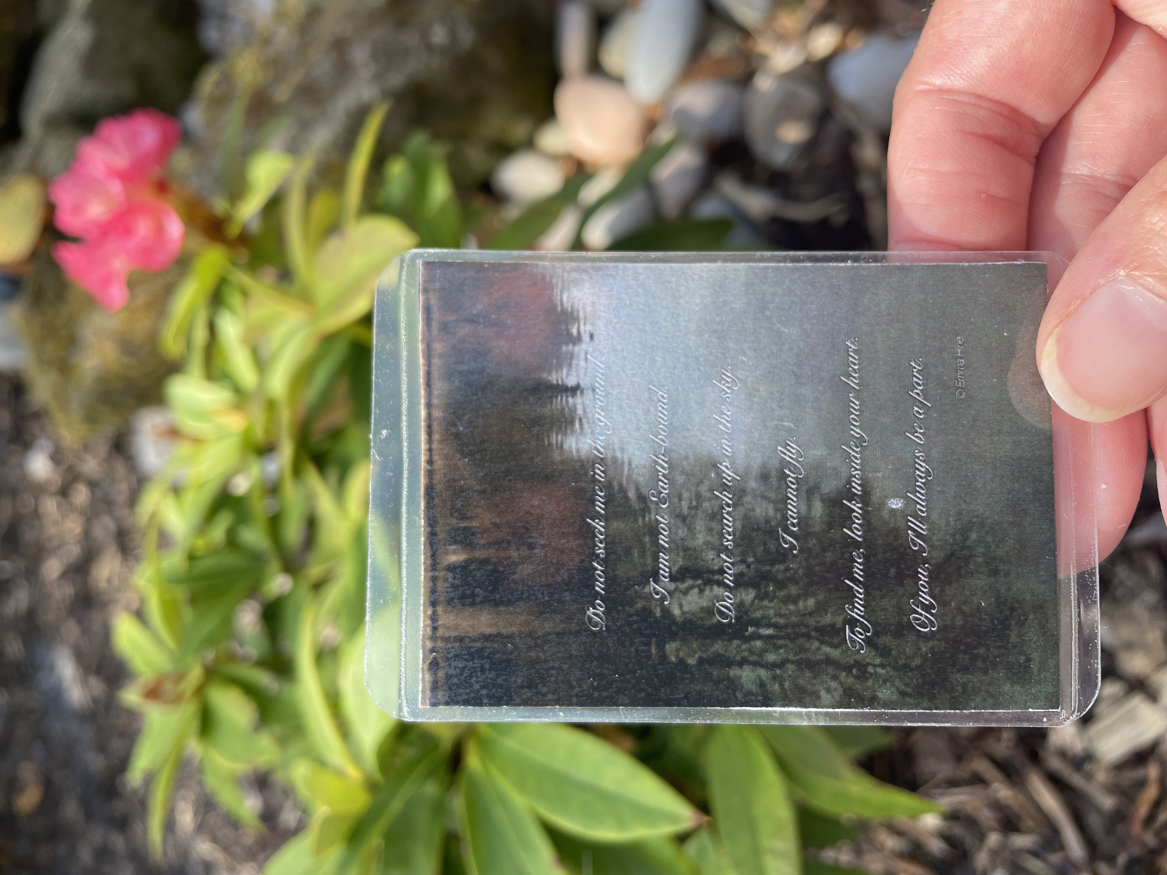 Laminated Bereavement Poem Wallet Cards with Magnetic Backs