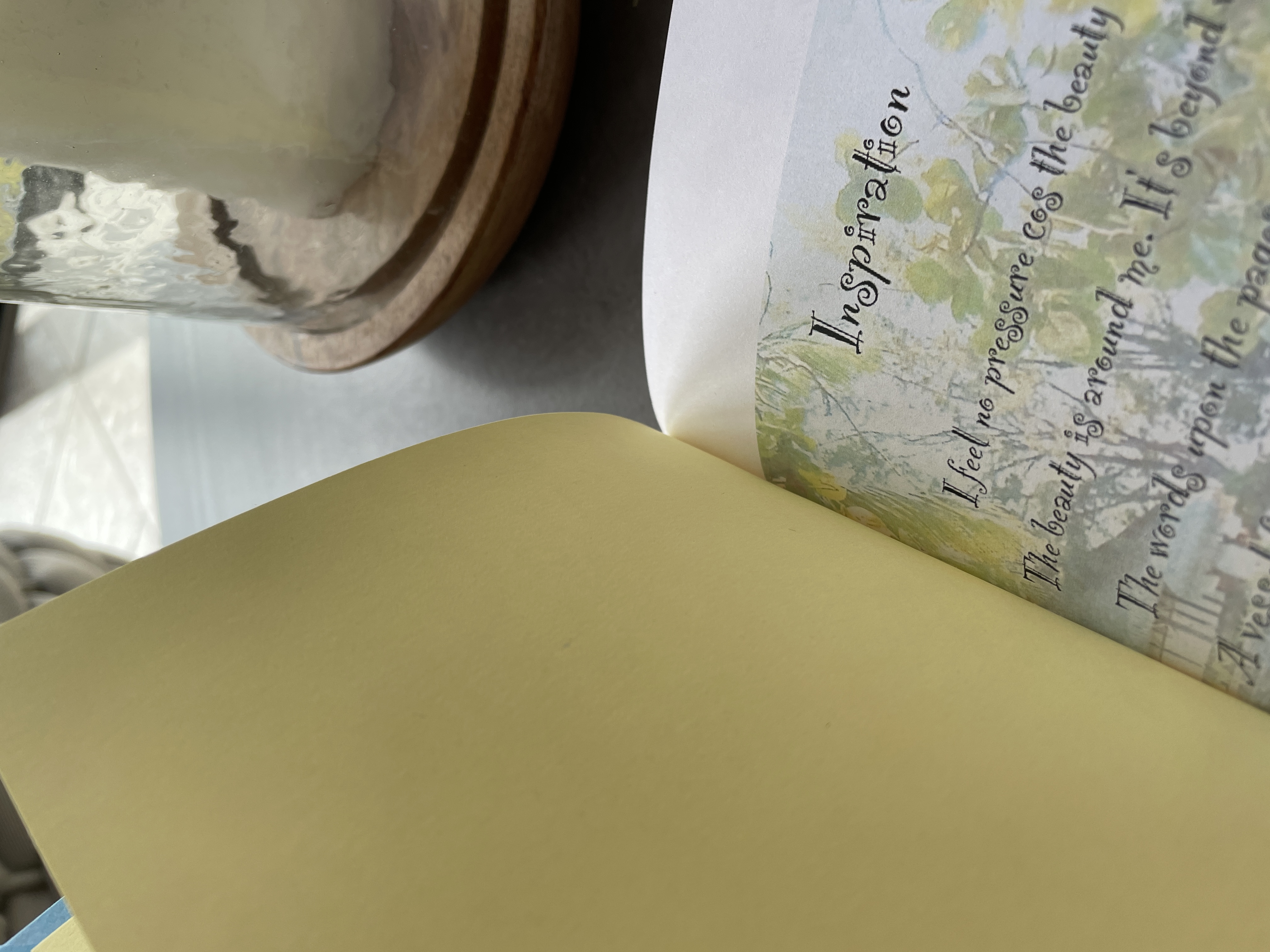 OOAK A5 Hand bound Hardback Notebook with Faux Leather Book Cloth Spine & Original Poetry featured - Buttercup Design