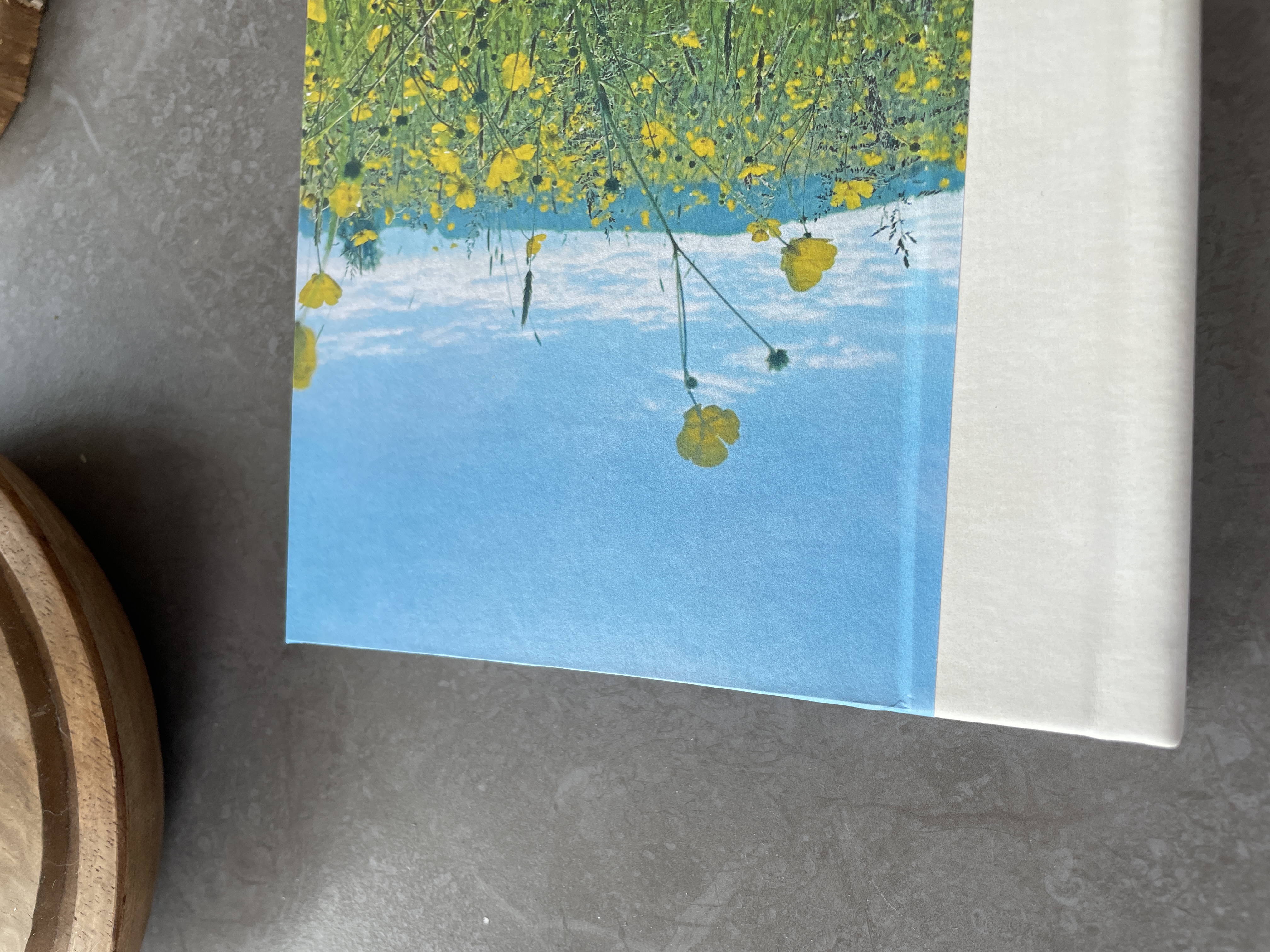 OOAK A5 Hand bound Hardback Notebook with Faux Leather Book Cloth Spine & Original Poetry featured - Buttercup Design