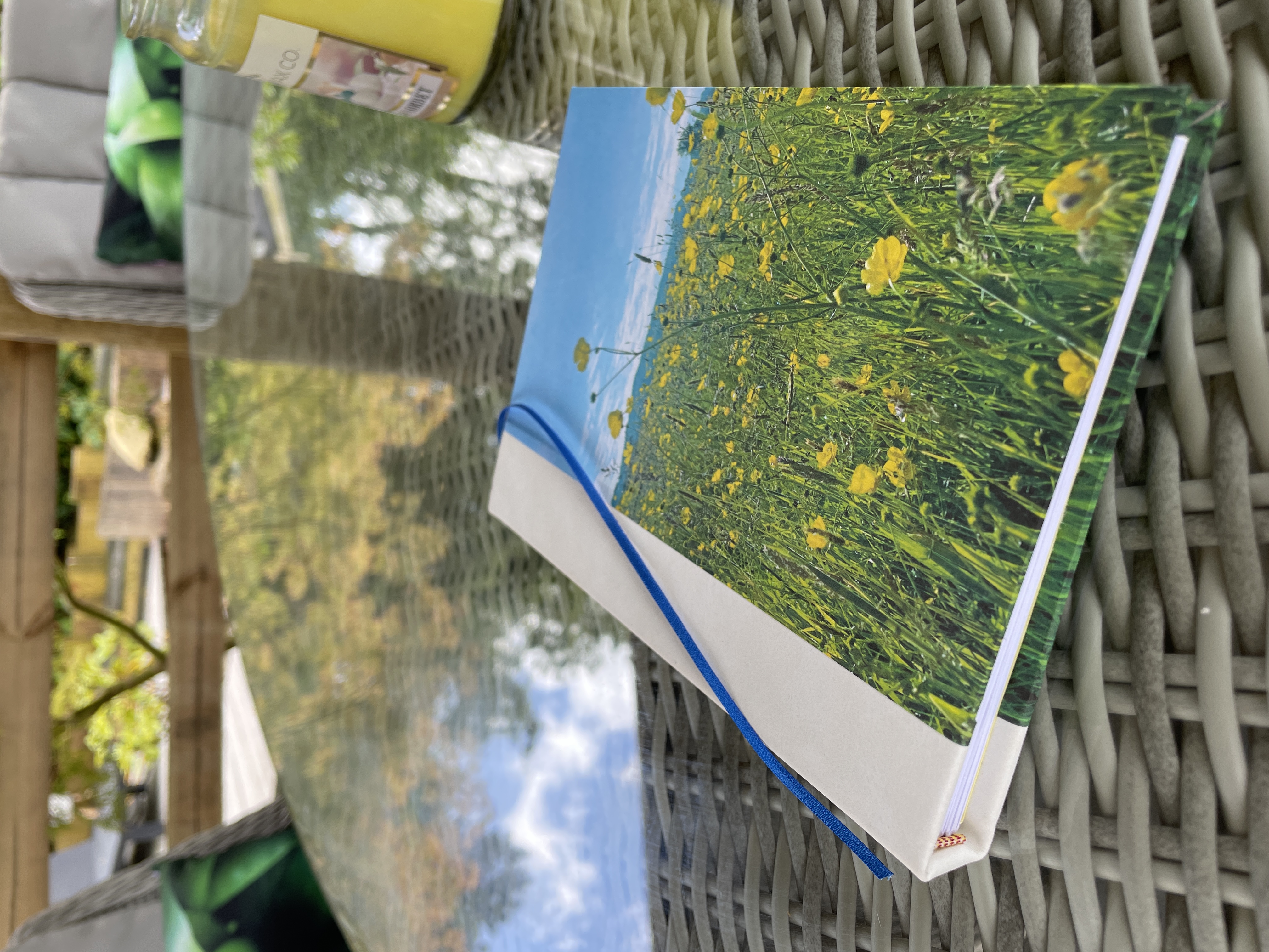 OOAK A5 Hand bound Hardback Notebook with Faux Leather Book Cloth Spine & Original Poetry featured - Buttercup Design