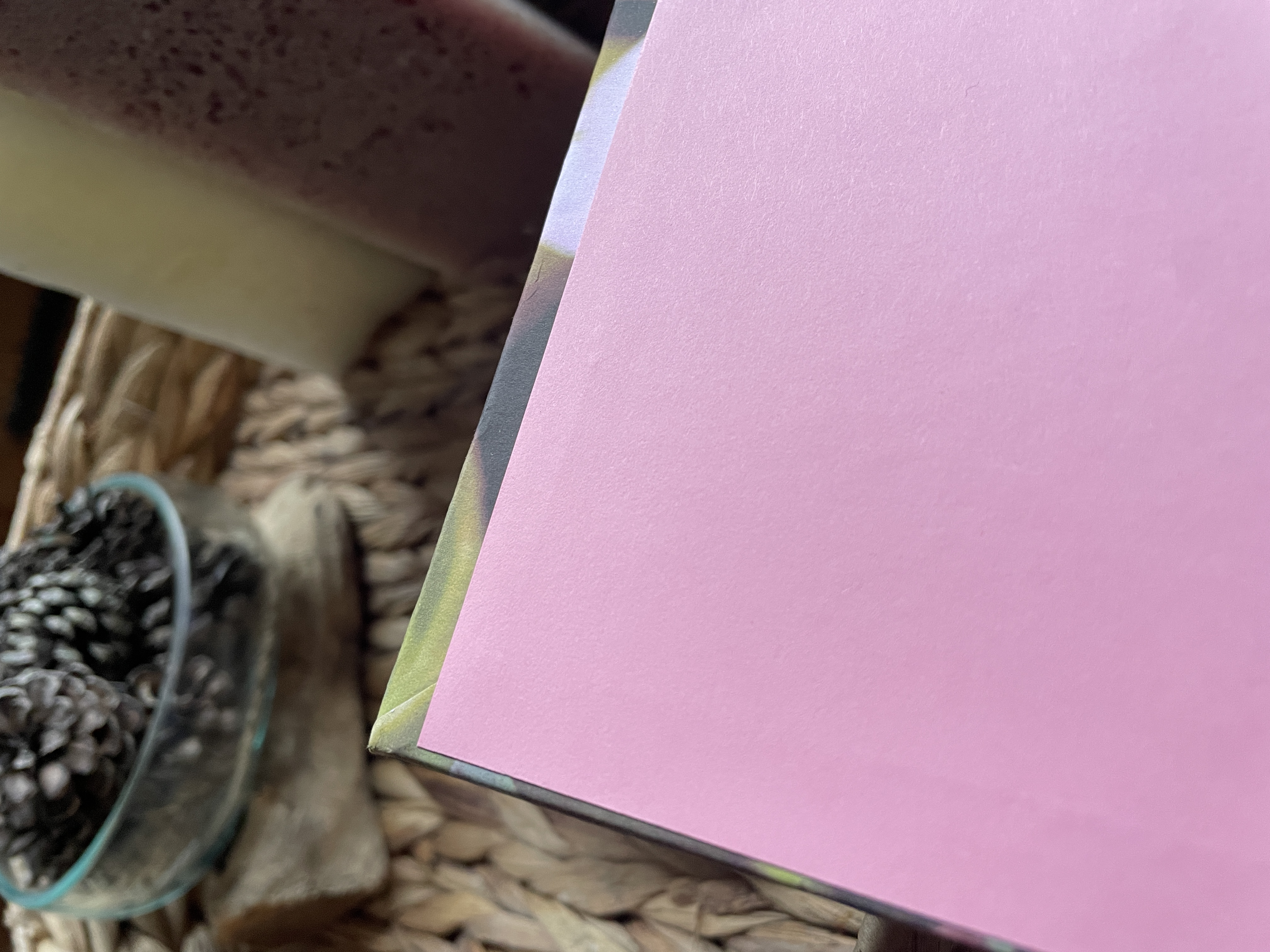 OOAK A5 Hand bound Hardback Notebook with Faux Leather Book Cloth Spine - Floral Design