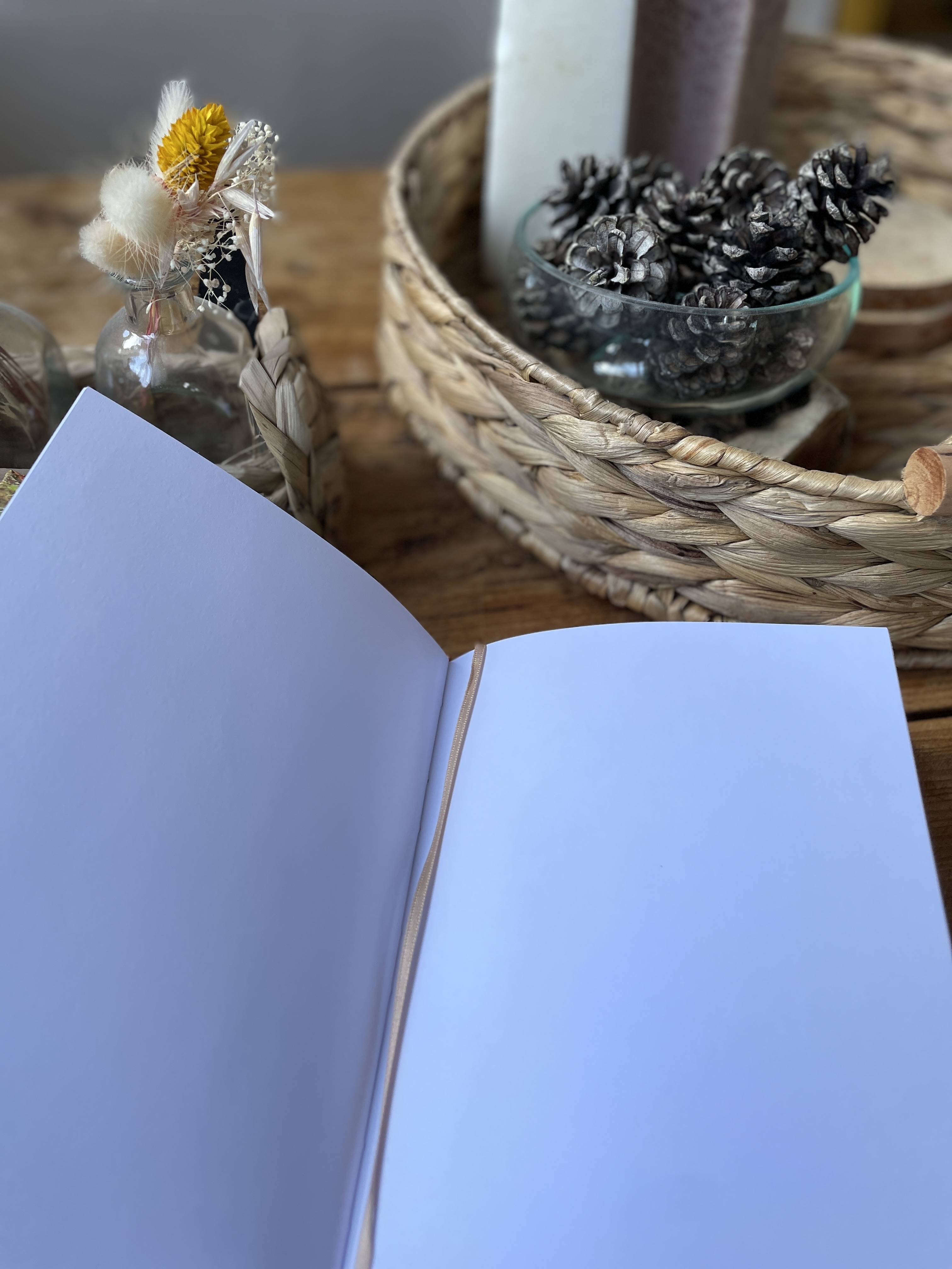 OOAK A5 Hand bound Hardback Notebook with Cloth Spine - Autumn Pumpkin Design