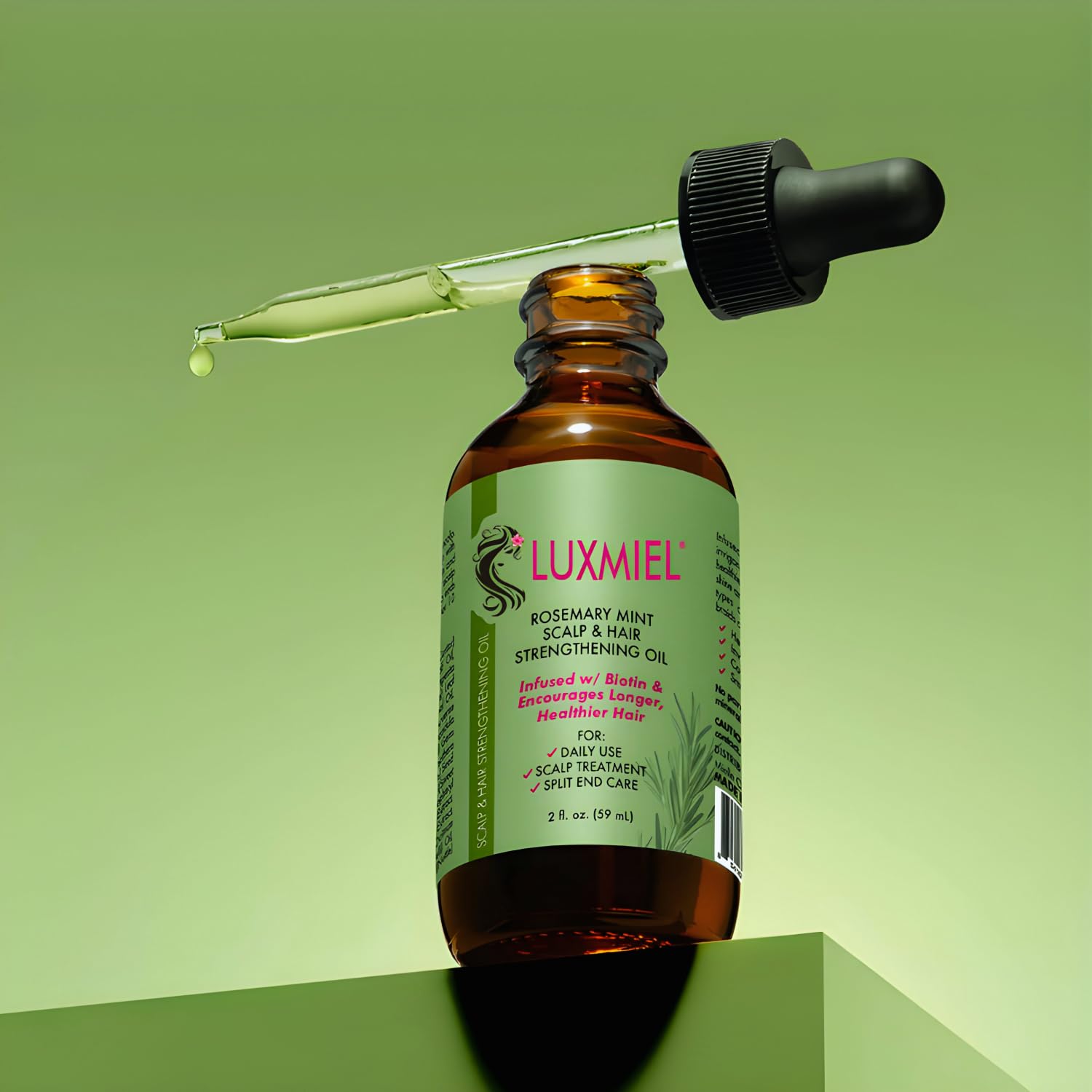Luxmiel Rosemary Mint Hair Oil – Strengthen & Grow Naturally