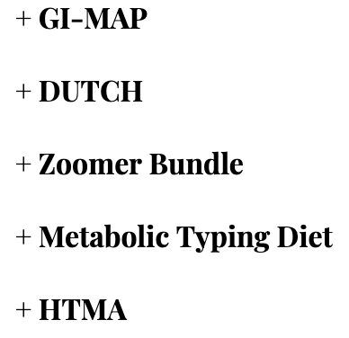 5 Lab Bundle & 3 Month Personal Consultation