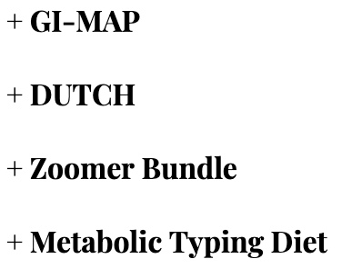 4 Lab Bundle & 3 Month Personal Consultation