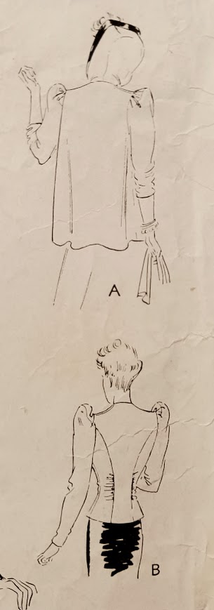 1930s Style Puffed Sleeve Blouse or Hooded Jacket Custom Made in Your Size From a Vintage Pattern 1939