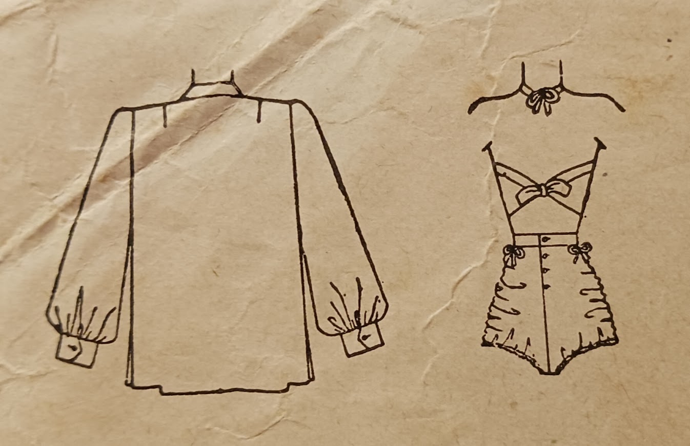 1940s Style 3pc Playsuit Swimsuit Bathing Suit Bikini Bra Top Shorts Beach Coat Custom Made in Your Size From a Vintage Pattern 1947