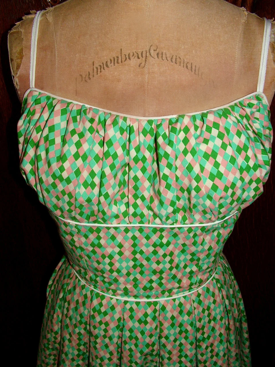 1950s Style Gathered Bust Summer Dress With Full Gathered Skirt Custom Made In Your Size From a Vintage Pattern 1959