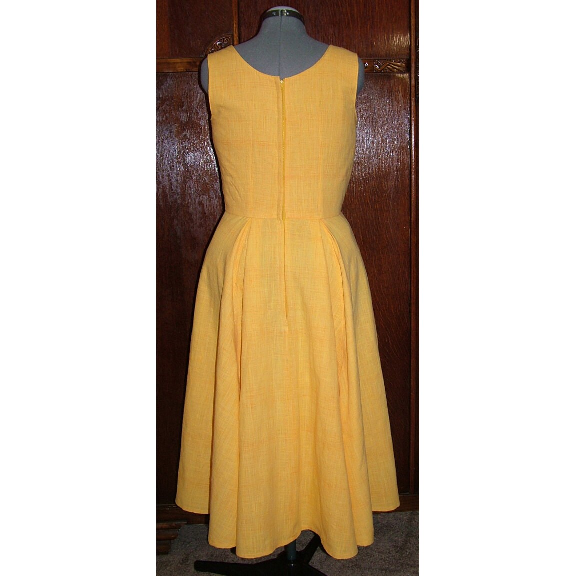 1950s Style Shelf Bust Dress with Pleated Circle Skirt Custom Made In Your Size From a Vintage Pattern 1953