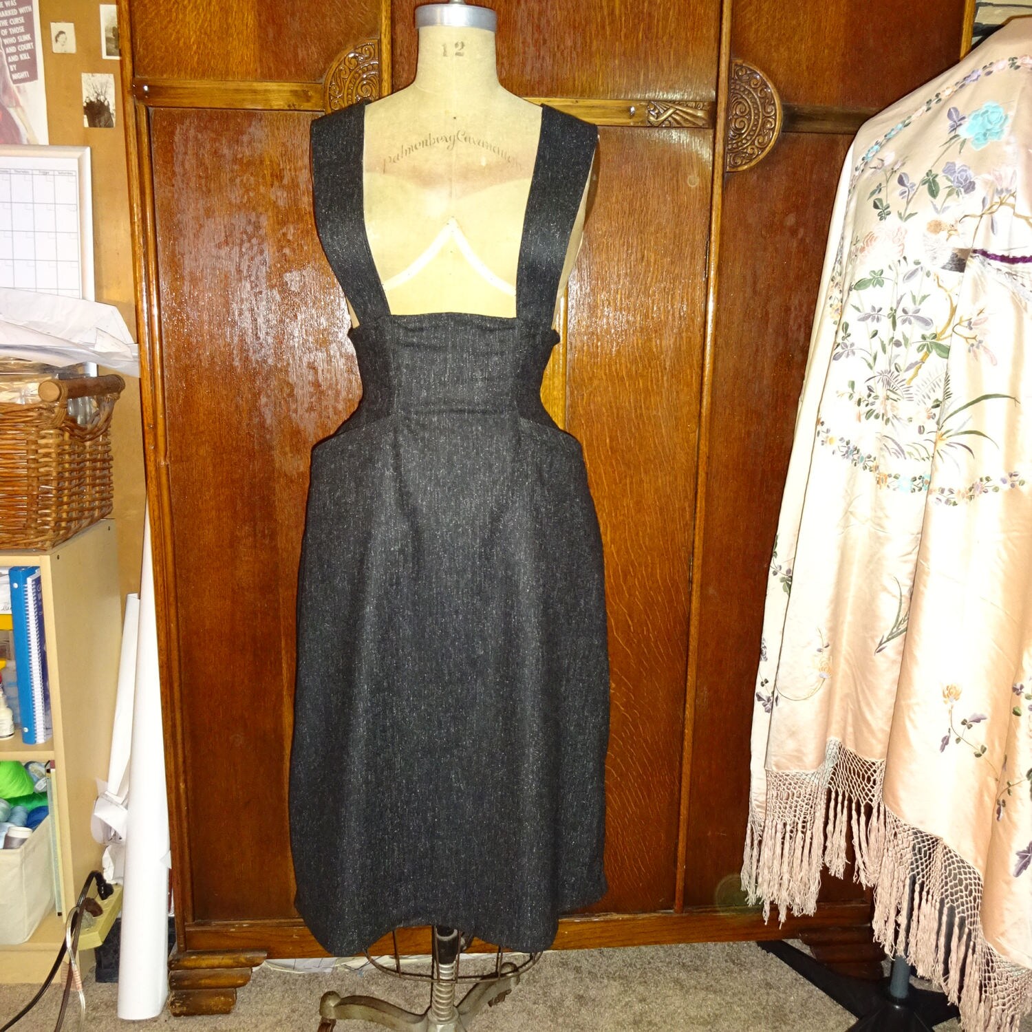 1950s Style High Waist Pencil Suspender Skirt with Welt Pockets Custom Made in Your Size From a Vintage Pattern 1955