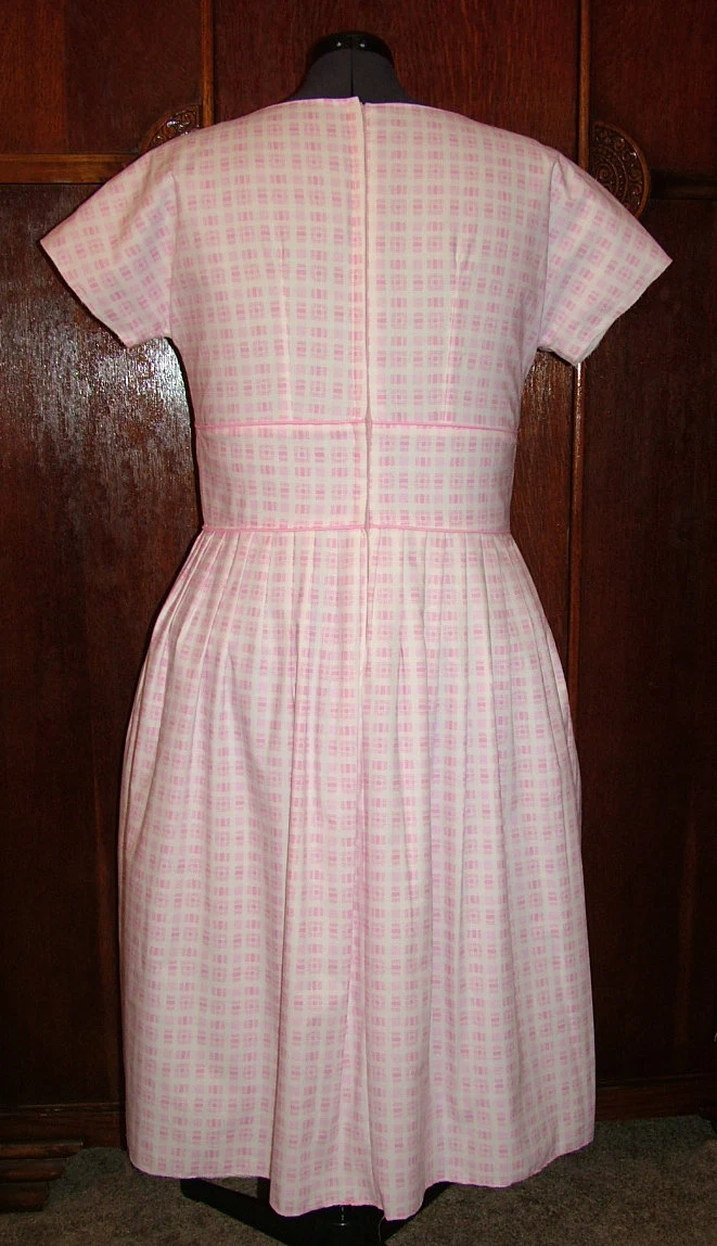 1950s Style Scoop Neck Gathered Bust Summer Dress with Full Pleated or Pencil Skirt Custom Made in Your Size From a Vintage Pattern 1956