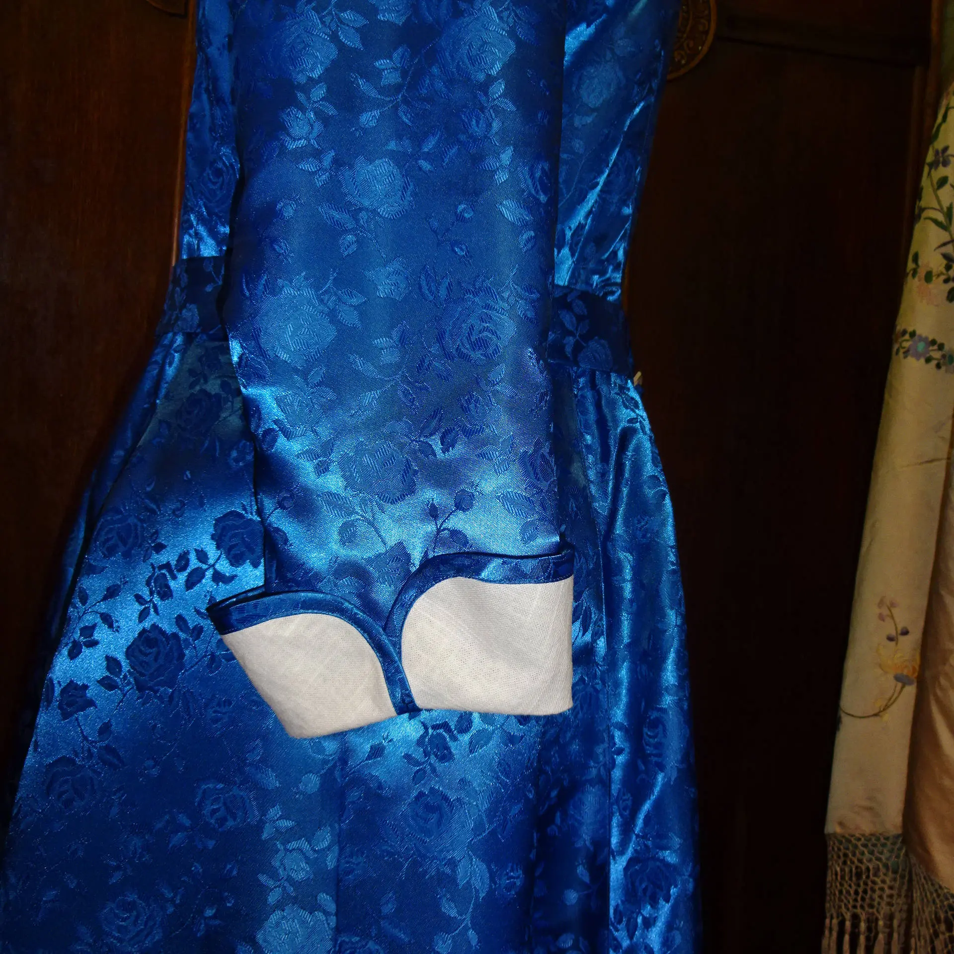 1950s Style Scoop Neck Dress with Collar and Long A-line Skirt Custom Made in Your Size From a Vintage Pattern 1949