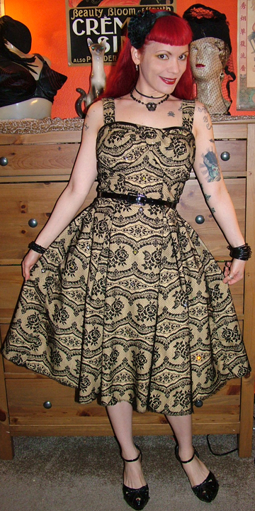 1950s Style Gathered Cross Over Bust Dress With Full Box Pleated Circle Skirt Custom Made in Your Size From a Vintage Pattern 1956