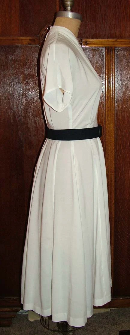 1950s Style V Neck Surplice Dress with Full Eight Gore Skirt Custom Made in Your Size From a Vintage Pattern 1956