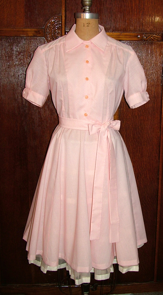 1950s Style Shirt Dress With Full or Pencil Skirt Custom Made in Your Size From a Vintage Pattern 1957