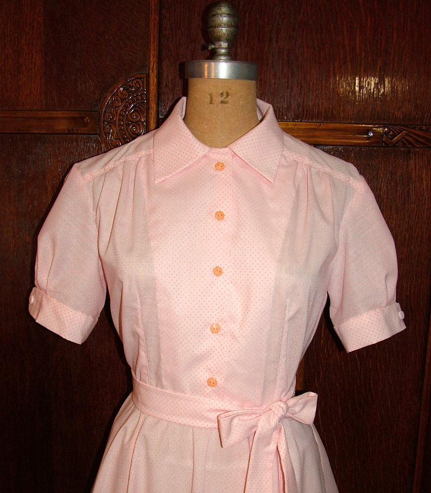 1950s Style Shirt Dress With Full or Pencil Skirt Custom Made in Your Size From a Vintage Pattern 1957