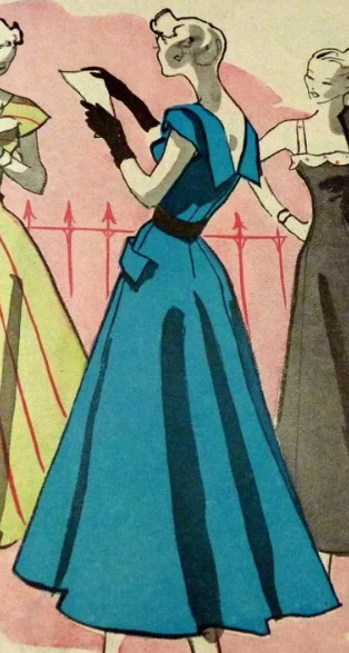 1950s Style deep V Neck Summer Dress Aline Skirt and Pockets Custom Made In Your Size From a Vintage Pattern 1949