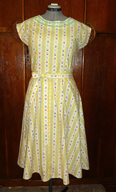1950s Style Wrap Around House Dress and Apron Custom Made In Your Size From a Vintage Pattern 1952