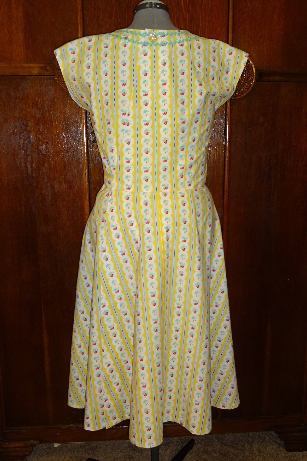 1950s Style Wrap Around House Dress and Apron Custom Made In Your Size From a Vintage Pattern 1952