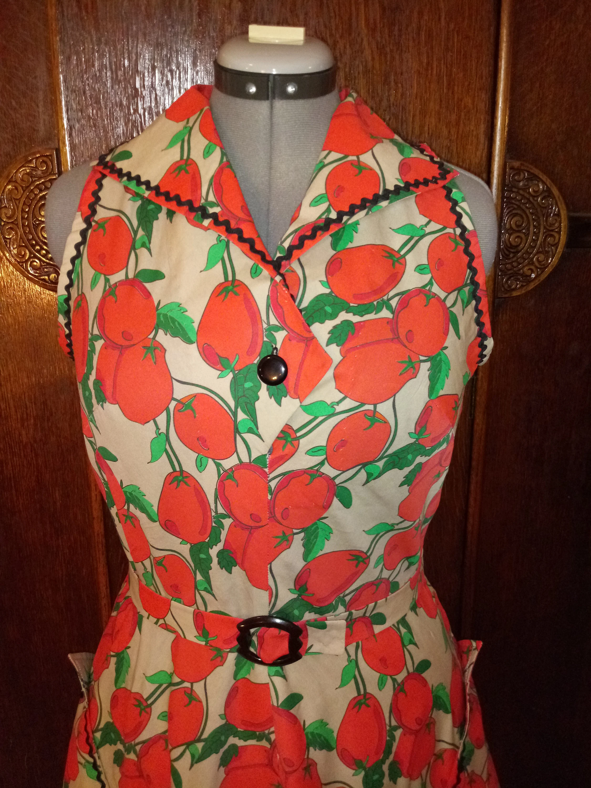 1950s Style Sleeveless Full Skirt Dress with HUGE Patch Pockets Custom Made in Your Size From a Vintage Pattern 1953