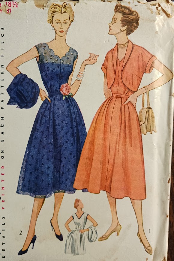 1950s Style Sleeveless Scalloped or V Neck Dress with Flaired Skirt Custom Made in Your Size From a Vintage Pattern 1953
