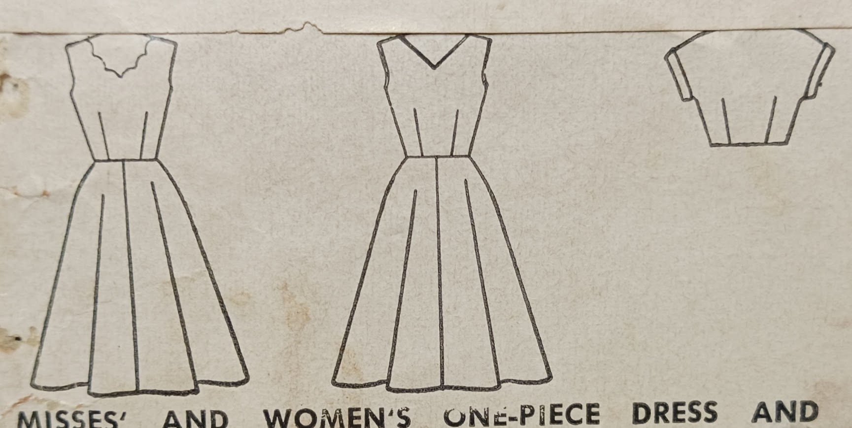 1950s Style Sleeveless Scalloped or V Neck Dress with Flaired Skirt Custom Made in Your Size From a Vintage Pattern 1953