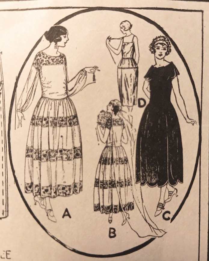 1920s Style Robe de Style Scoop Neck Drop Waist Dress with Hoop Slip Custom Made in Your Size From a Vintage Pattern 1923