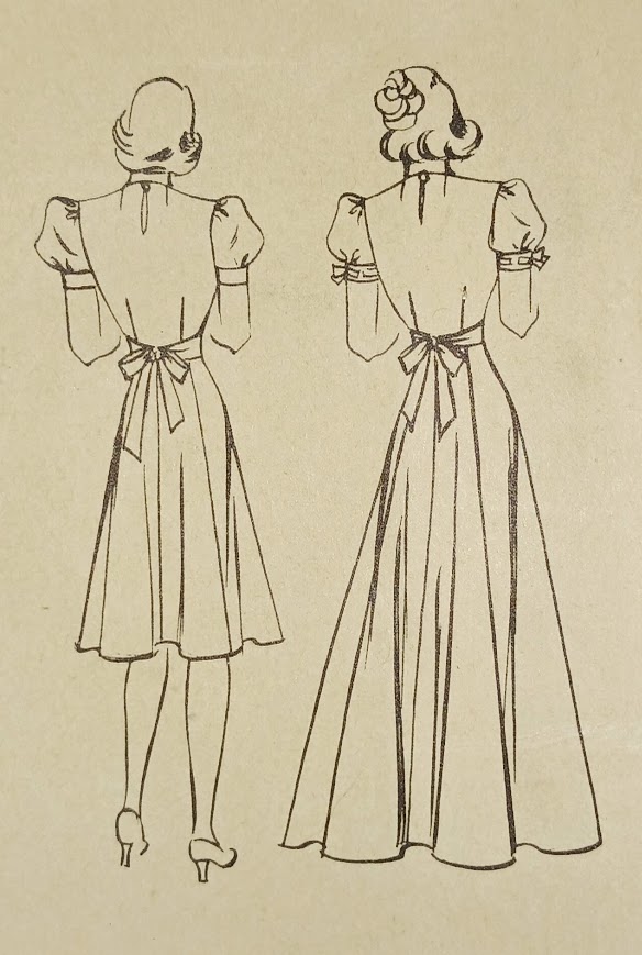 1940s Style Gathered Bust Sweetheart Neck Dress with Eight Gore Flare Skirt Custom Made in Your Size From Vintage Pattern 1941