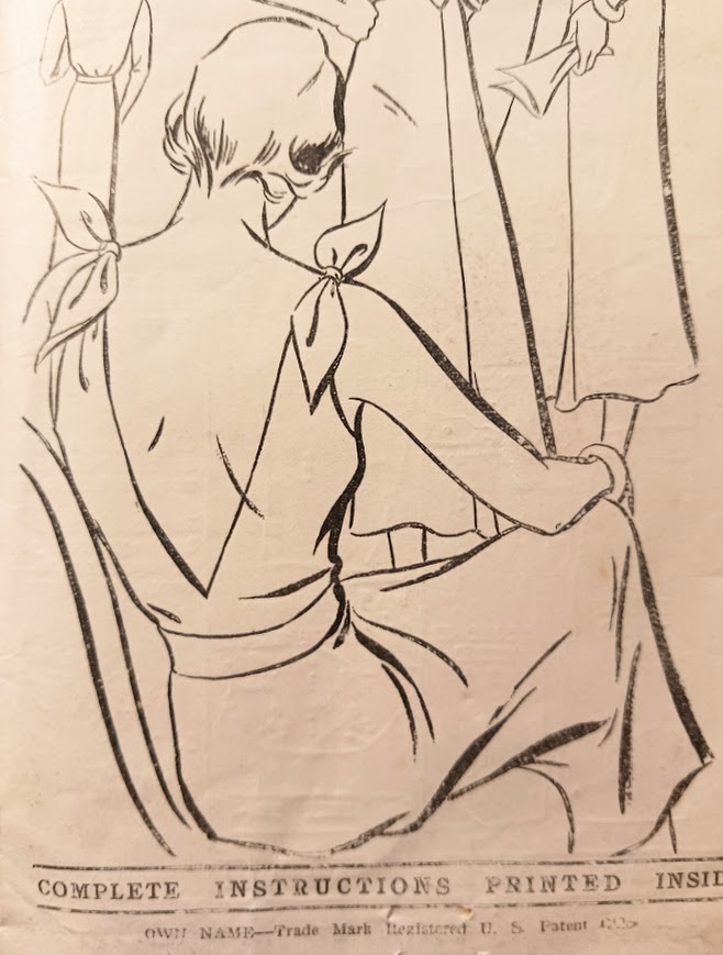 1930s Style Flutter Sleeve or Sleeveless Dress with Shoulder Ties and Slim Skirt Made from Vintage Pattern Custom Made in Your Size 1934