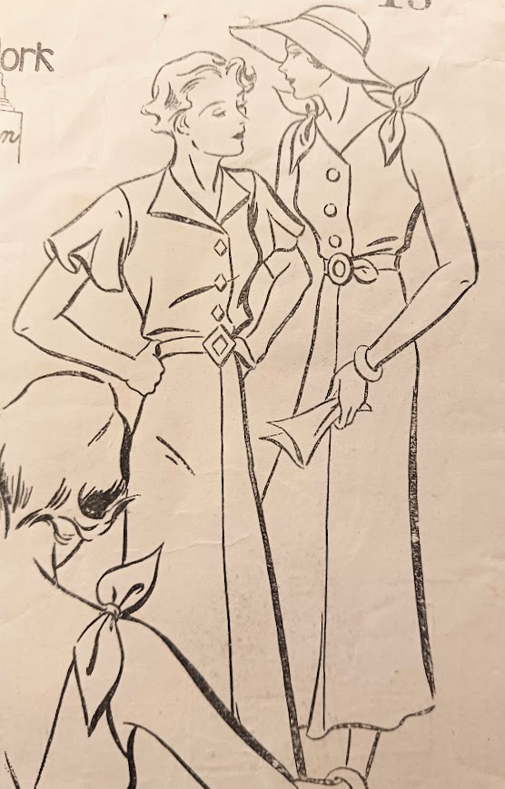 1930s Style Flutter Sleeve or Sleeveless Dress with Shoulder Ties and Slim Skirt Made from Vintage Pattern Custom Made in Your Size 1934