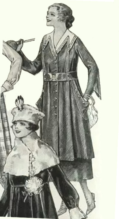 1910s Style Wide Pointed Collar Tunic Blouse with Dutch Pockets Custom Made in Your Size From a Vintage Pattern 1917