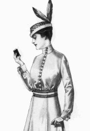 1910s Style High Neck Button Up Shirtwaist Blouse Custom Made in Your Size From a Vintage Pattern 1915