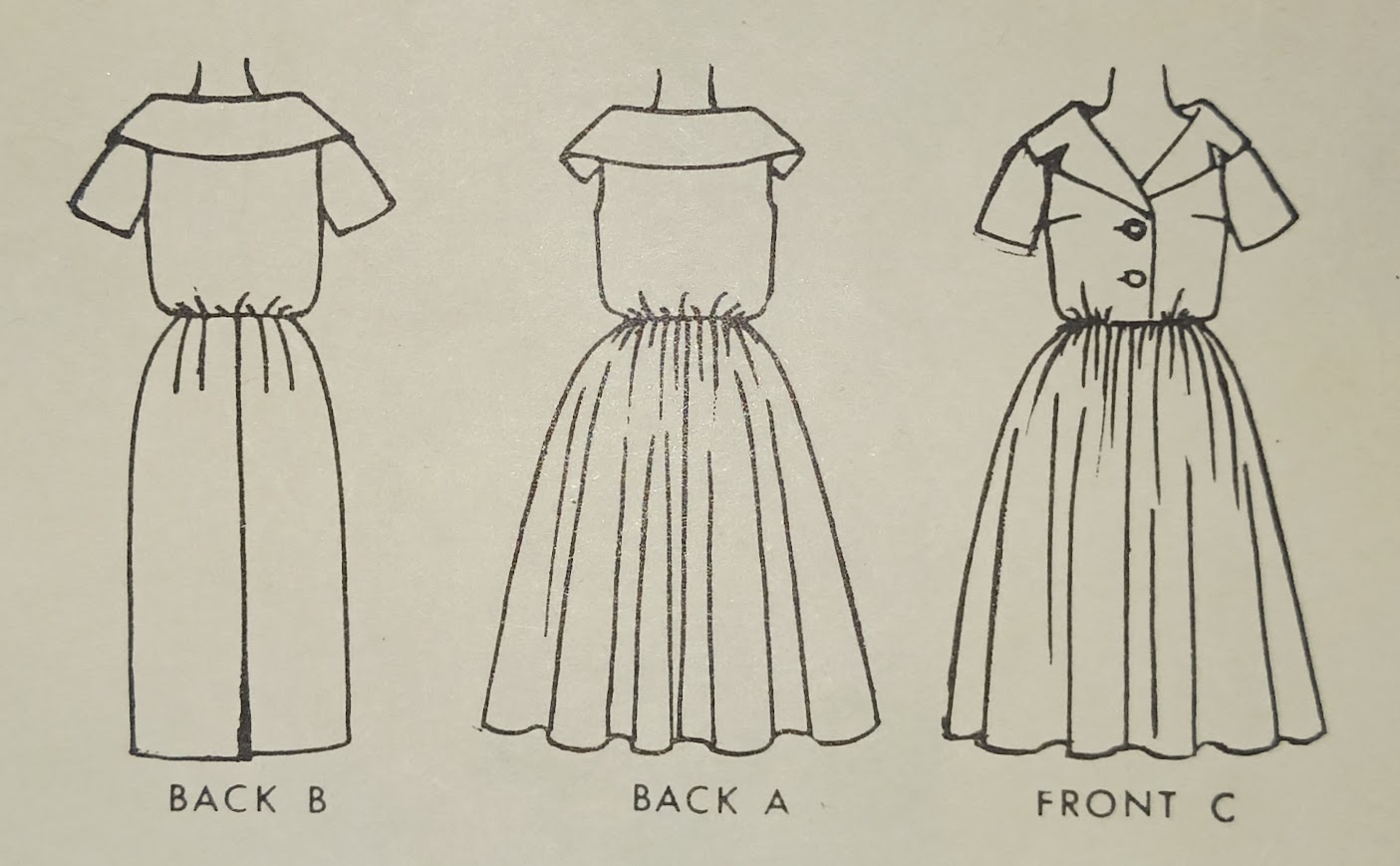 1960s Style Notched Portrait Collar Dress with Pencil or Full Skirt Custom Made in Your Size From a Vintage Pattern 1961