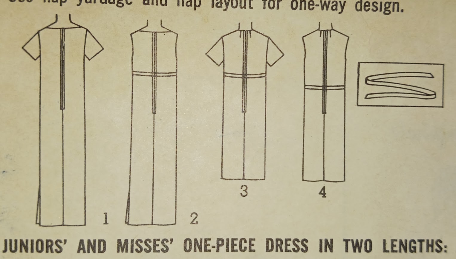 1960s Style Jewel or Scoop Neck Dress with Empire or Waist Length Drawstring Custom Made in Your Size From a Vintage Pattern 1963