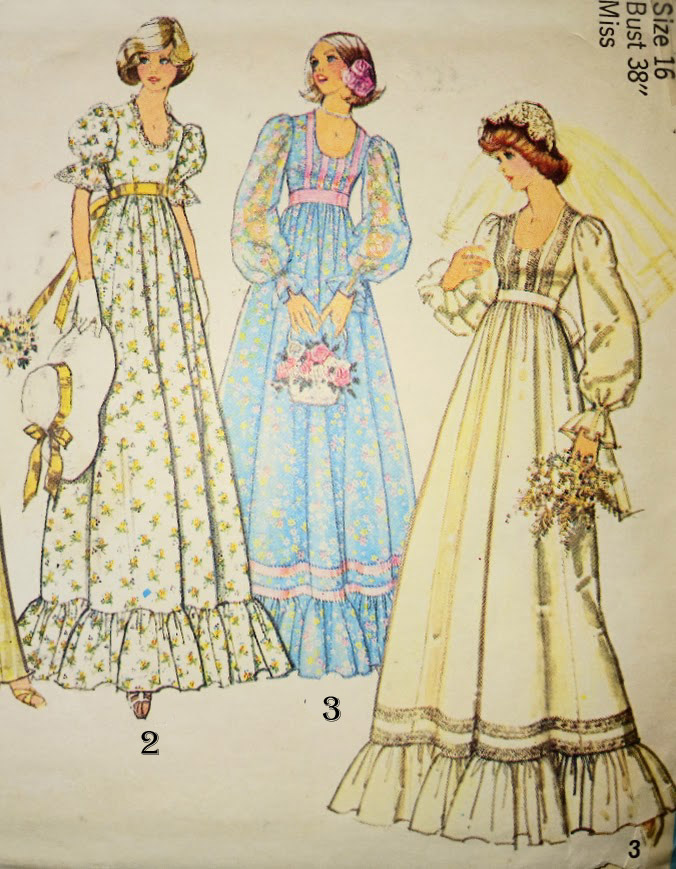 1970s Style Cottage Core Edwardian Hippy Boho Maxi Dress Custom Made in Your Size From a Vintage Pattern 1976