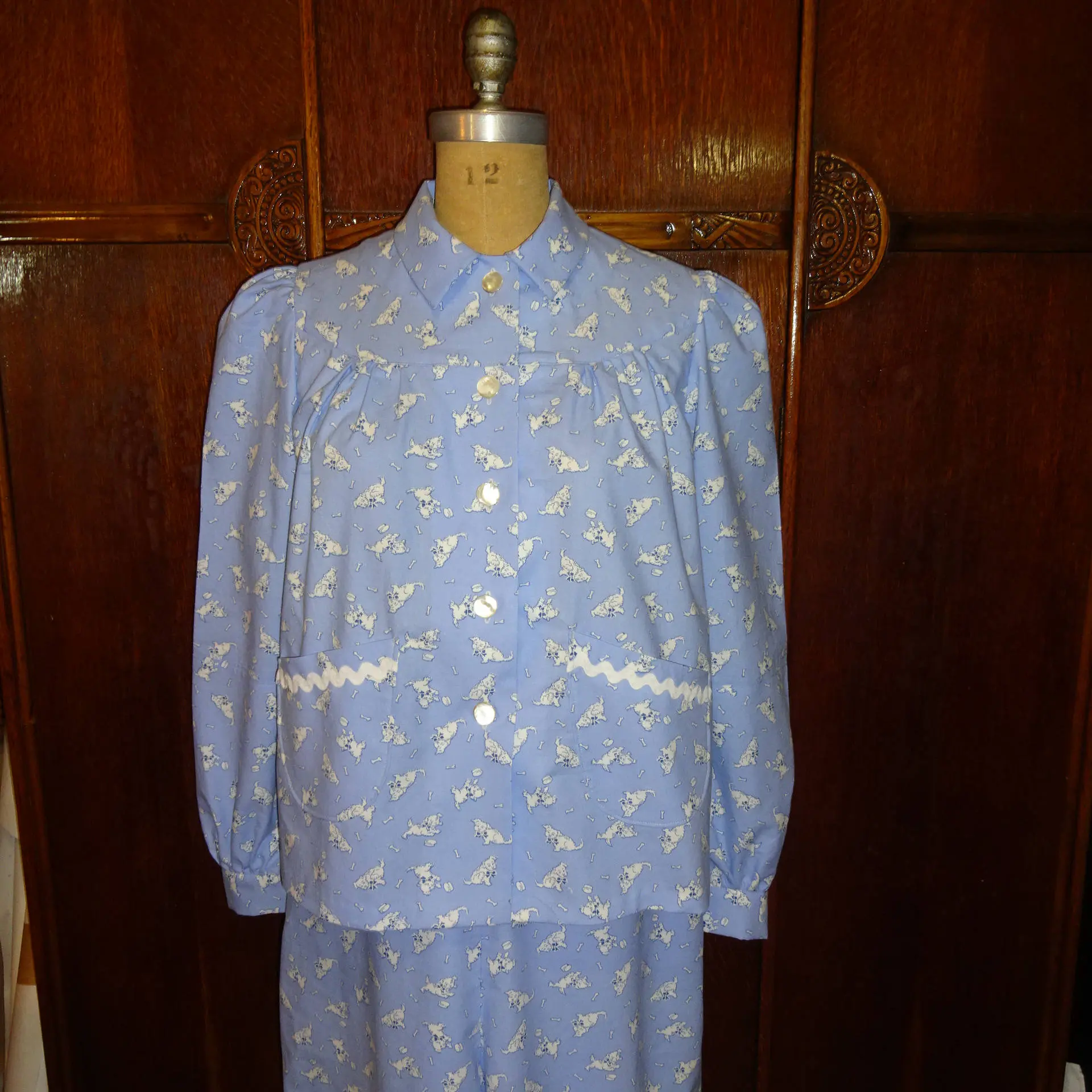 1940s Style Pajamas Lounge Blouse and Pants Custom Made in Your Size From a Vintage Pattern 1940