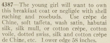 Early 1920s Style Angel Sleeve Negligee or Robe Custom Made in Your Size From a Vintage Pattern 1923