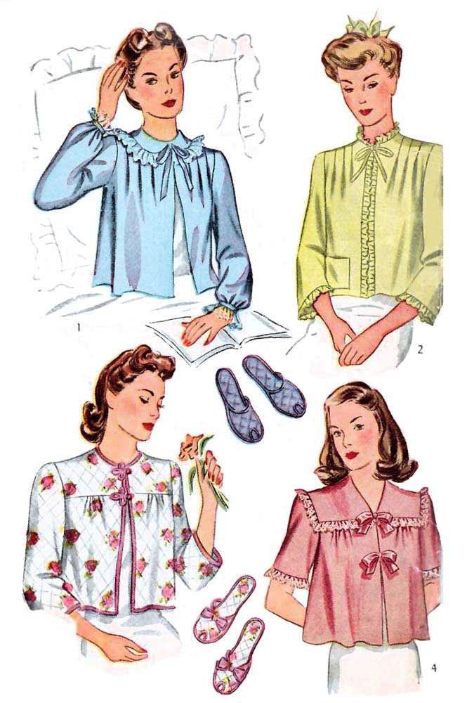 1940s Style Bed Jacket Custom Made in Your Size From a Vintage Pattern 1943