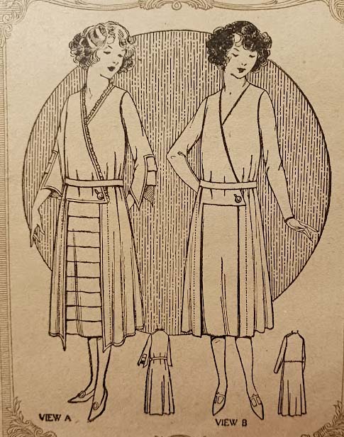 Early 1920s Style Surplice Dress with Full Skirt with Inset Layers Custom Made in Your Size From a Vintage Pattern 1921