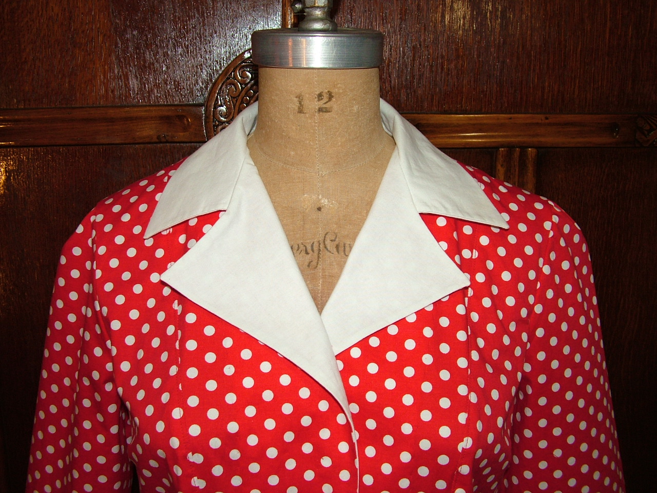 1940s Style Drop Waist Button Up Dress with Ruffle Skirt Custom Made in Your Size From a Vintage Pattern 1943