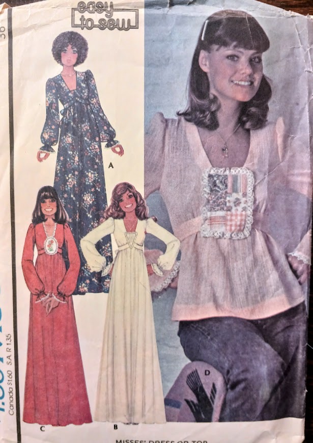 1970s Style Cottage Core Empire Waist 'Doily' Dress or Blouse Custom Made in Your Size From a Vintage Pattern 1975