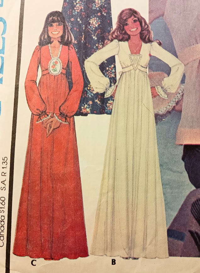 1970s Style Cottage Core Empire Waist 'Doily' Dress or Blouse Custom Made in Your Size From a Vintage Pattern 1975