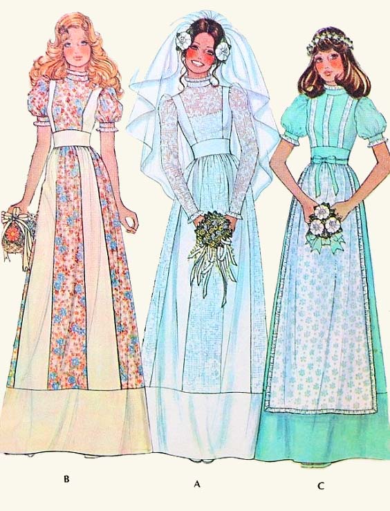 1970s Style High Neck Cottage Core Edwardian Boho Hippy Maxi Dress Custom Made in Your Size From a Vintage Pattern 1974