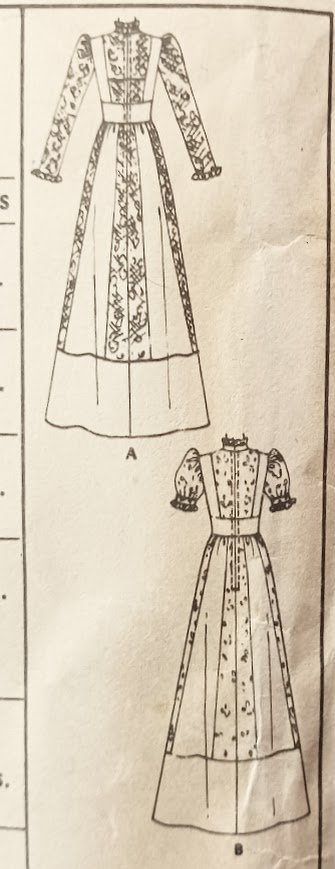 1970s Style High Neck Cottage Core Edwardian Boho Hippy Maxi Dress Custom Made in Your Size From a Vintage Pattern 1974