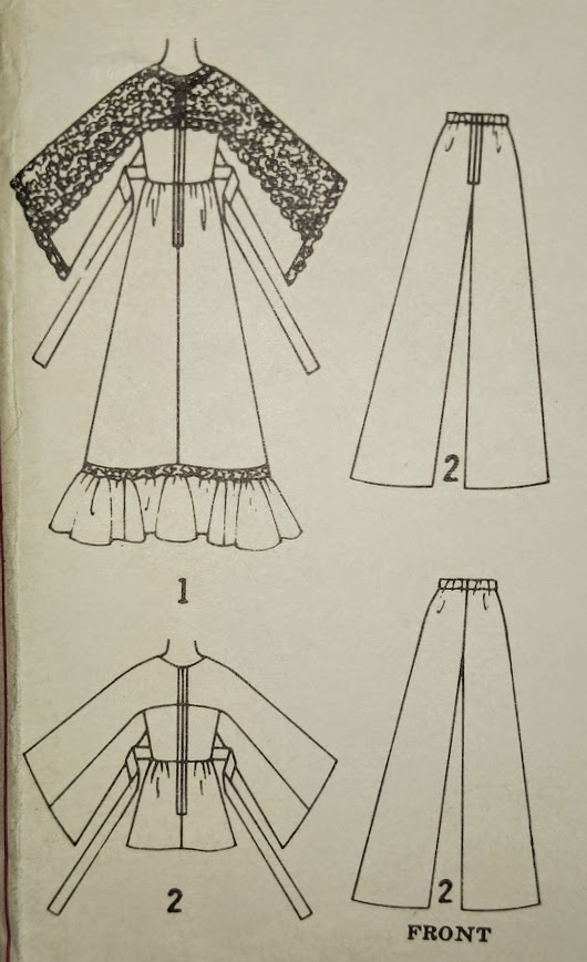 1970s Style Angel Bell Sleeve Boho Hippy Cottagecore Dress Blouse or Pants Custom Made in Your Size From a Vintage Pattern 1975